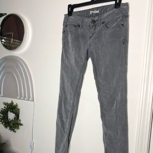 Free People Grey Corduroy Skinny Pant